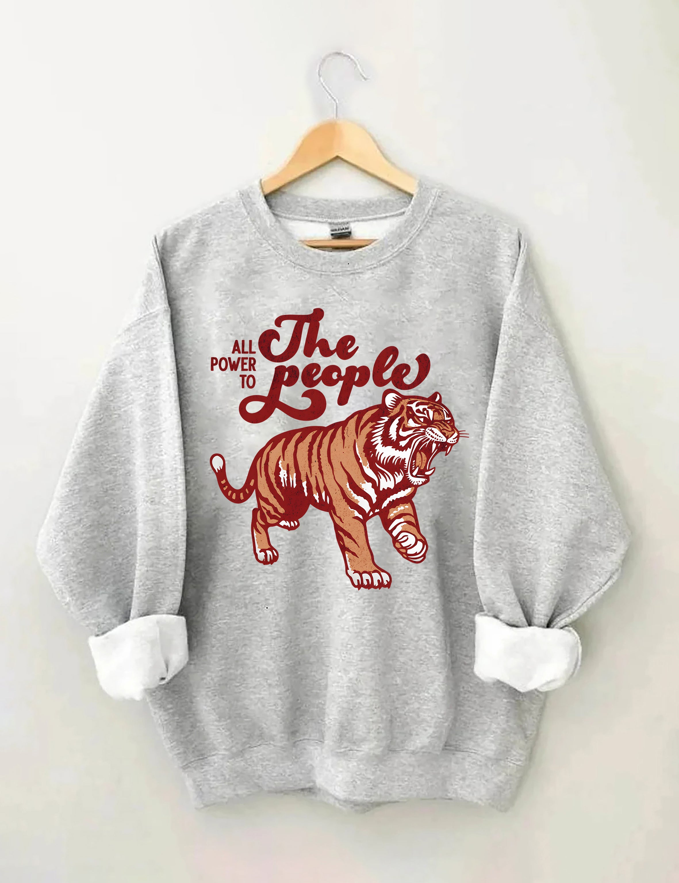 All Power To The People Tiger Sweatshirt