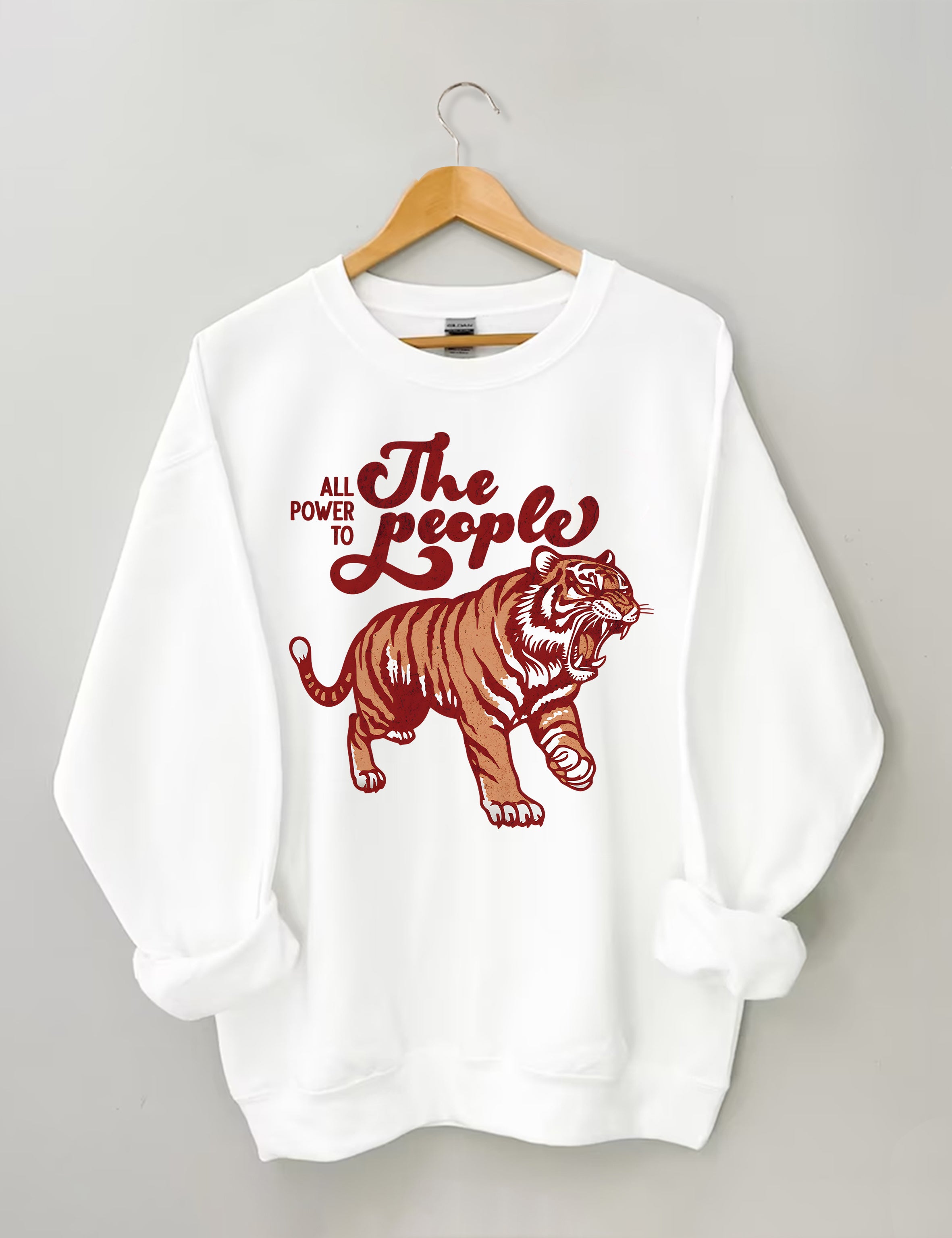 All Power To The People Tiger Sweatshirt