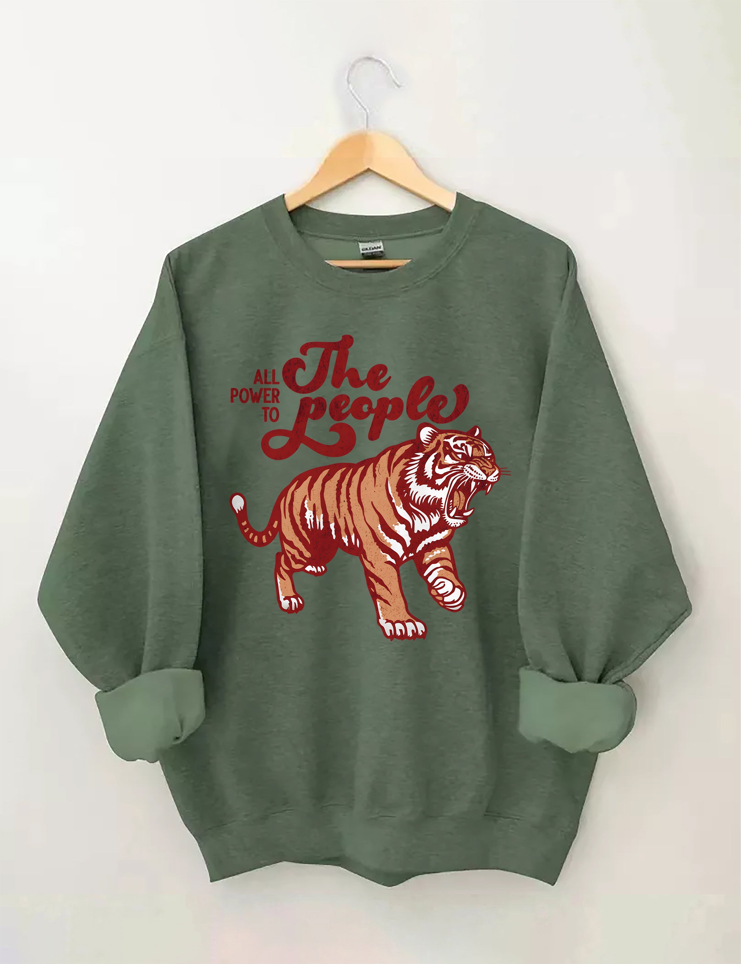 All Power To The People Tiger Sweatshirt