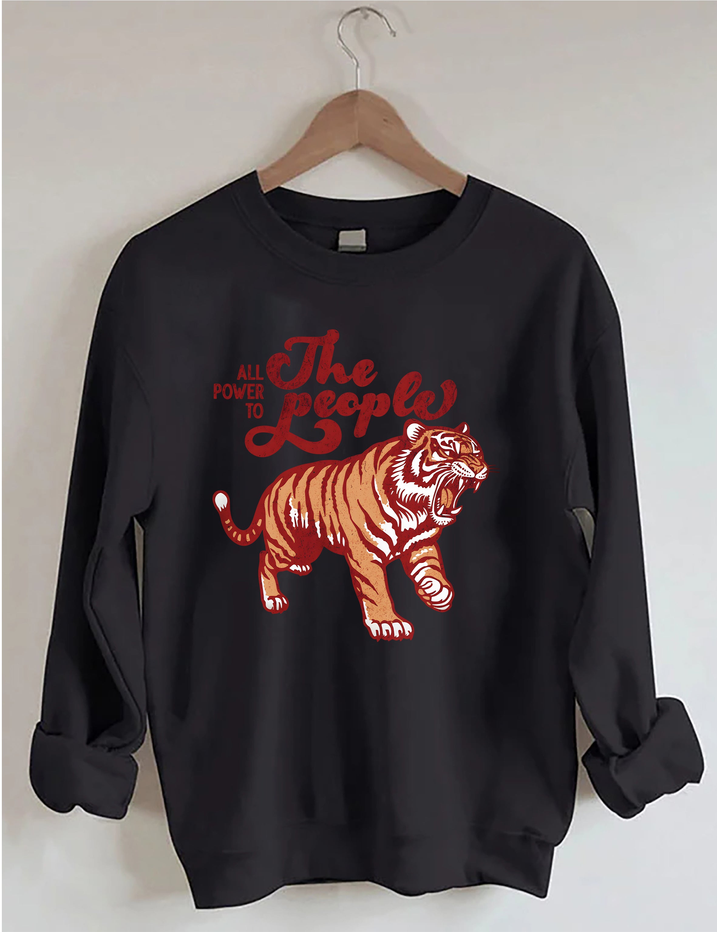 All Power To The People Tiger Sweatshirt