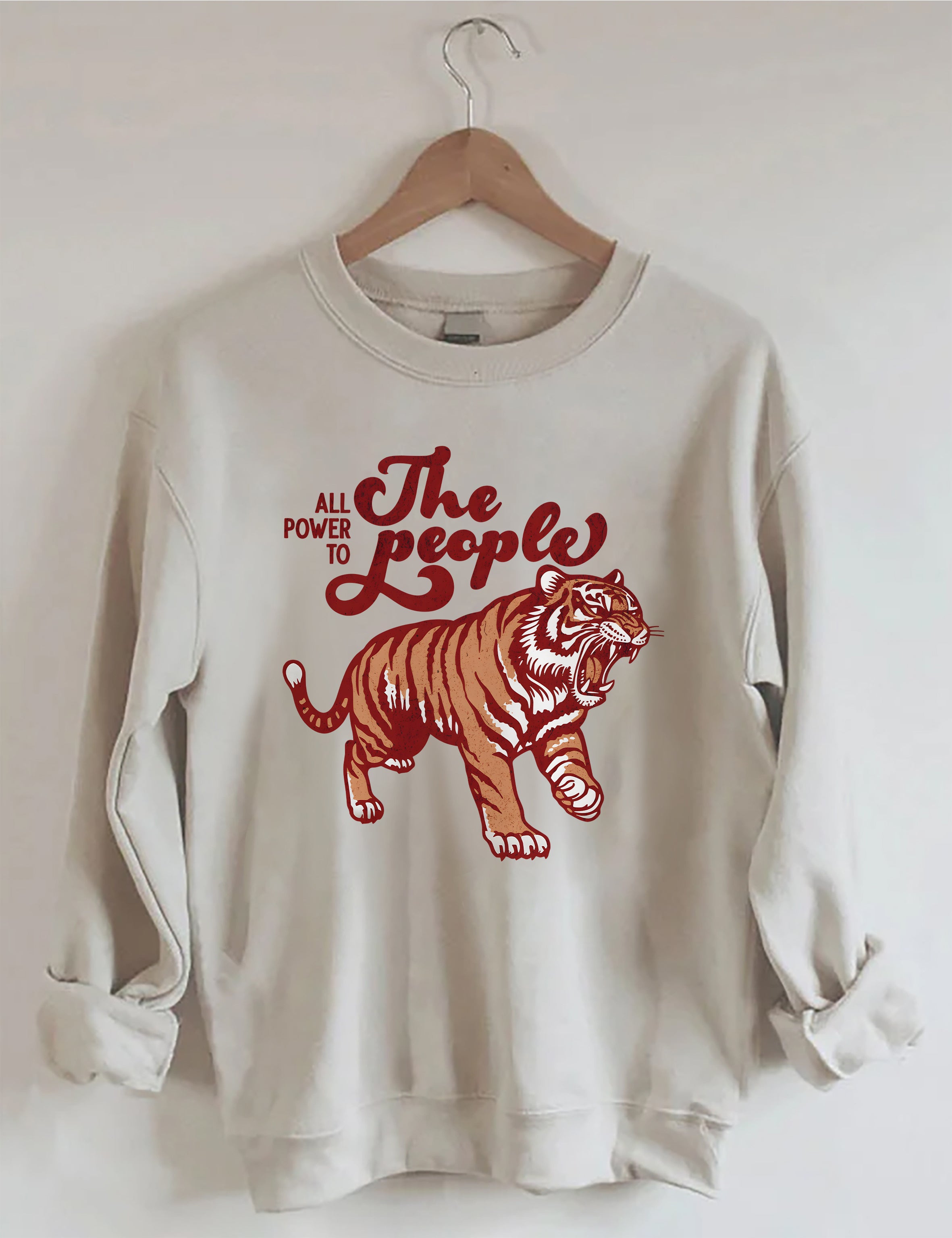 All Power To The People Tiger Sweatshirt