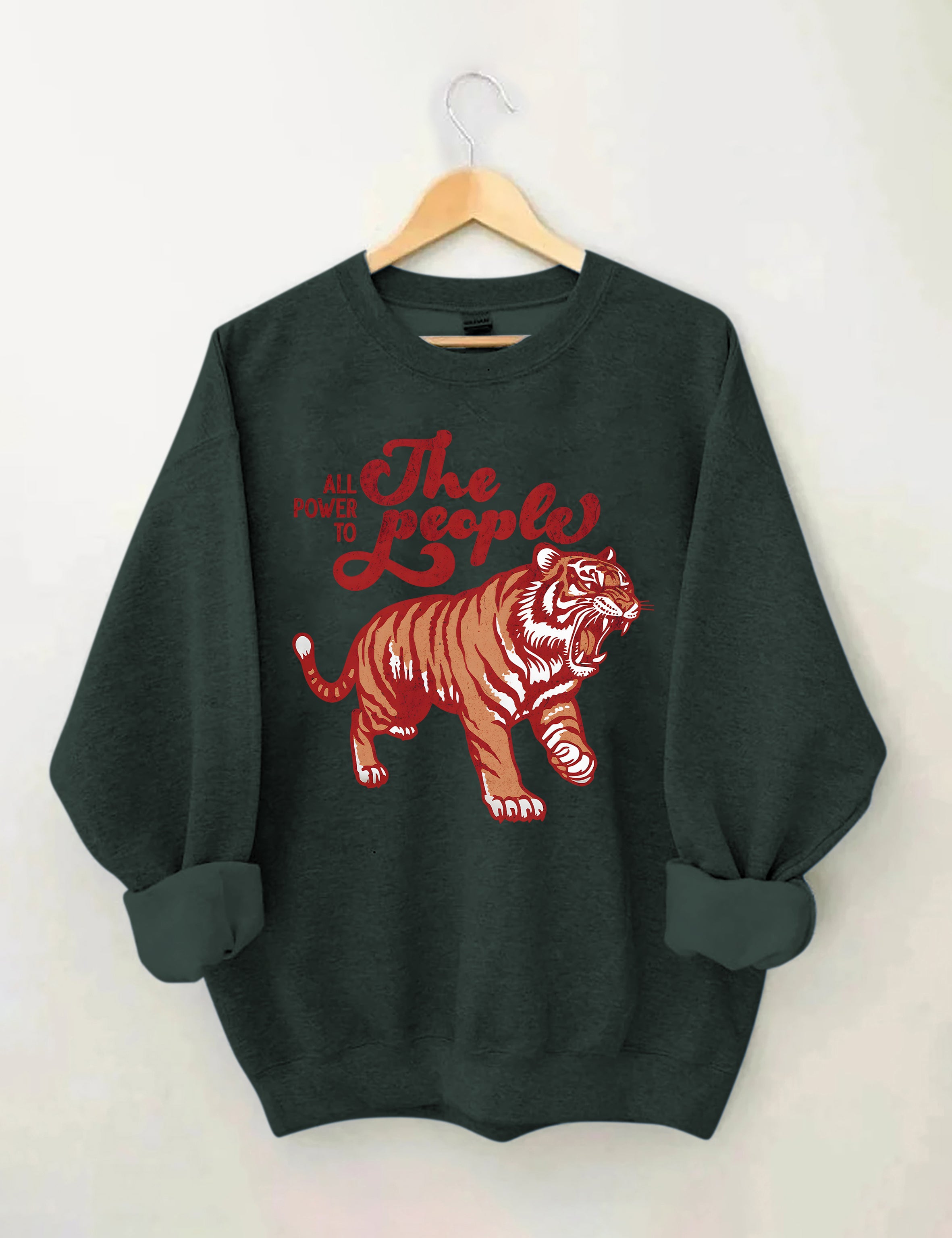 All Power To The People Tiger Sweatshirt